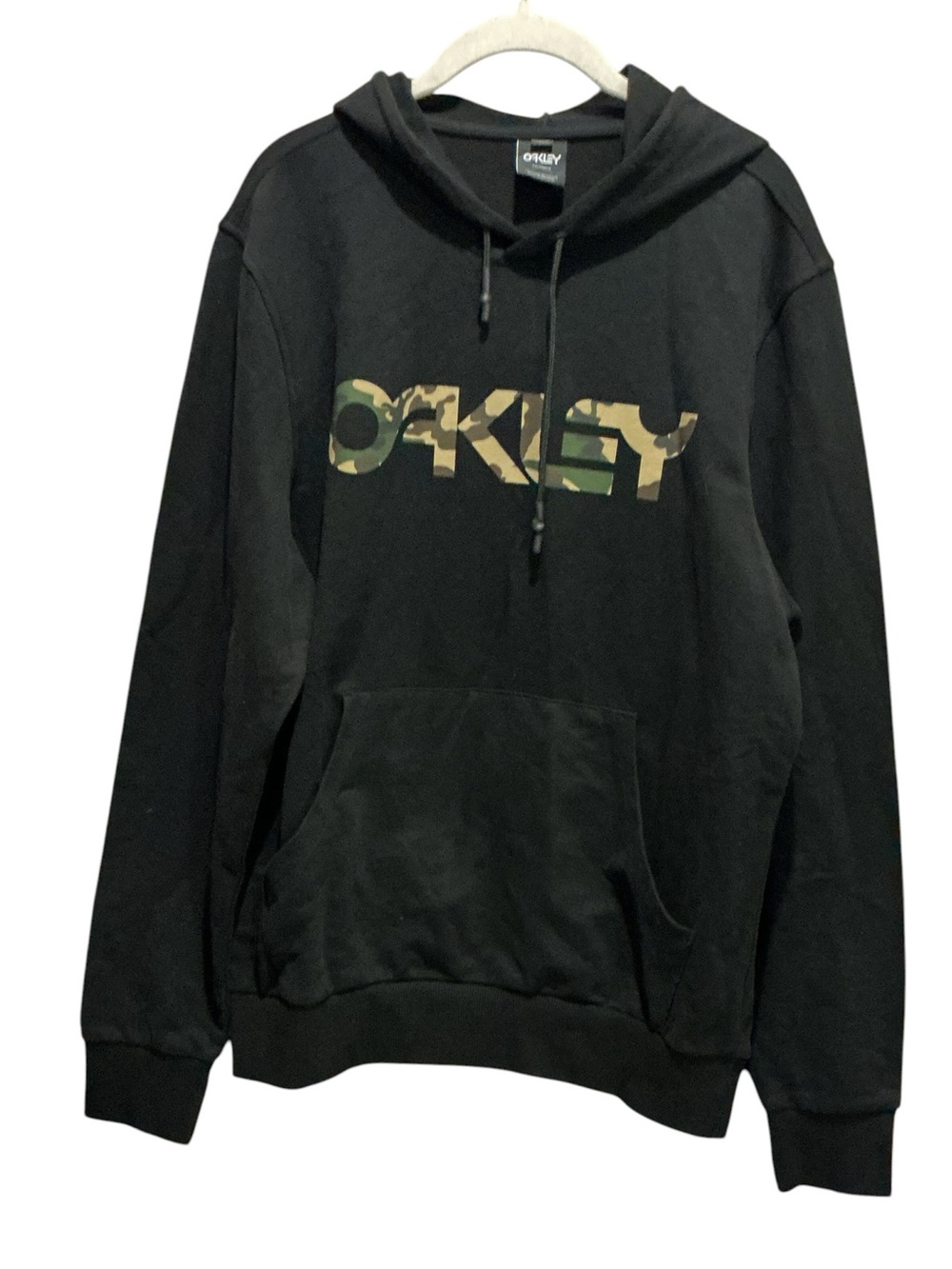 Oakley Custom Fit Black Fleece Hoodie w/Camo on Oakley Logo